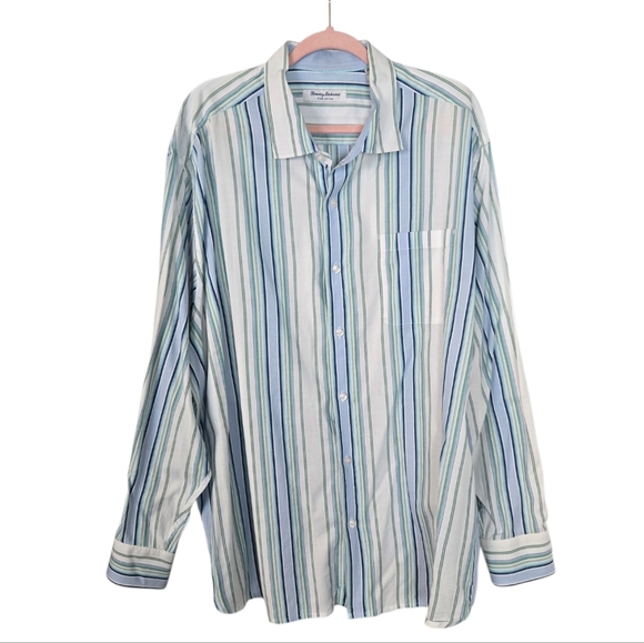 Tommy Bahama Other - Tommy Bahama Mens Multicolor Pima Cotton Striped Button Down Shirt